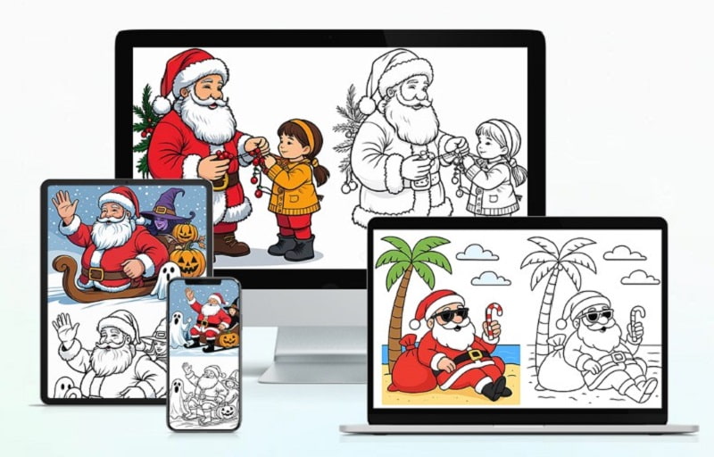Christmas Coloring Prompt Kit - PLR Review