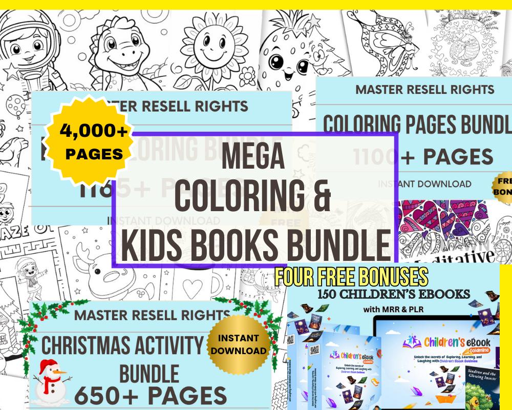 4000+ Christmas Coloring Pages With PLR Review