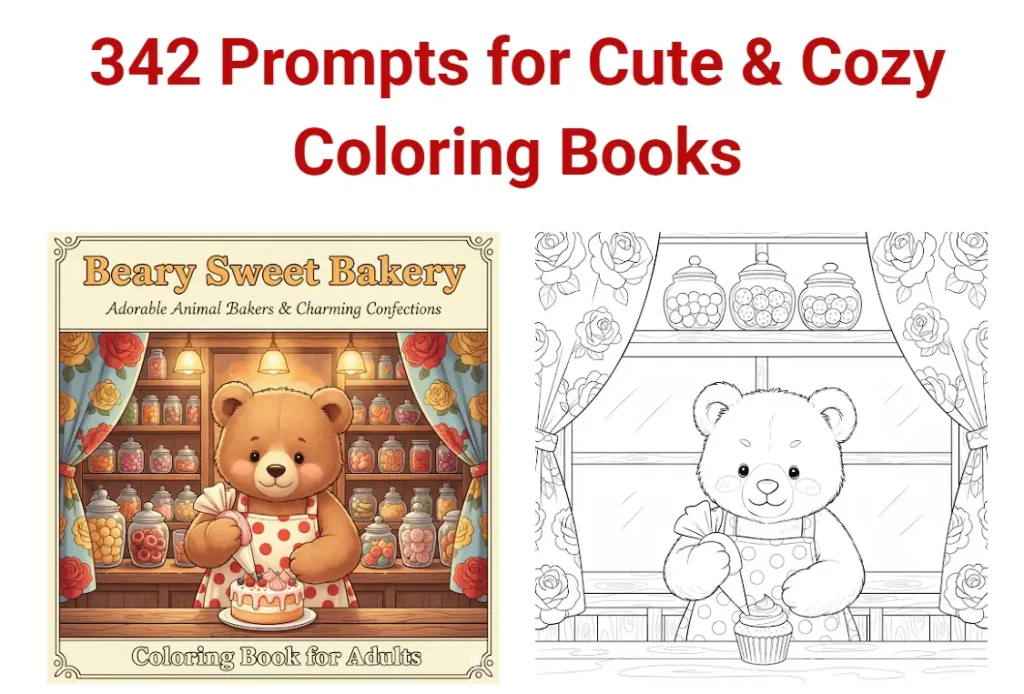 342 Prompts For Cute & Cozy Coloring Books Review