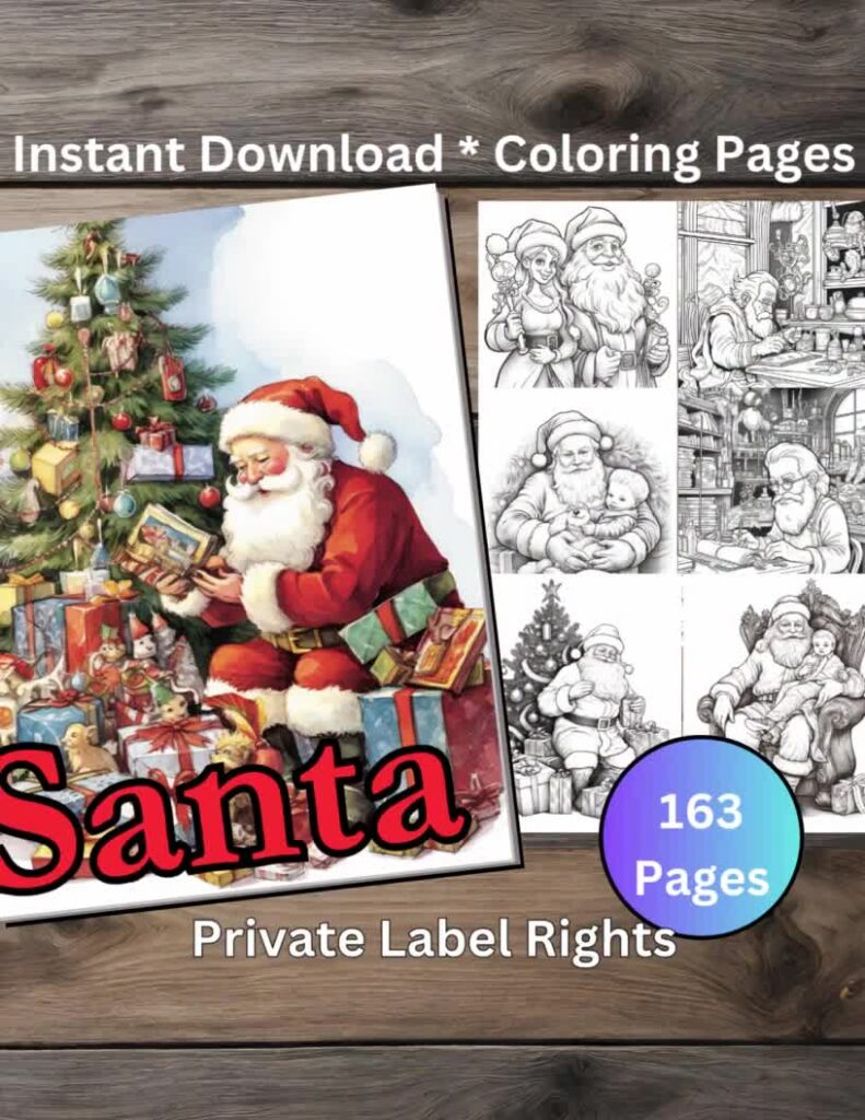 Santa's 5-In-1 Coloring Activity Pages PLR Review