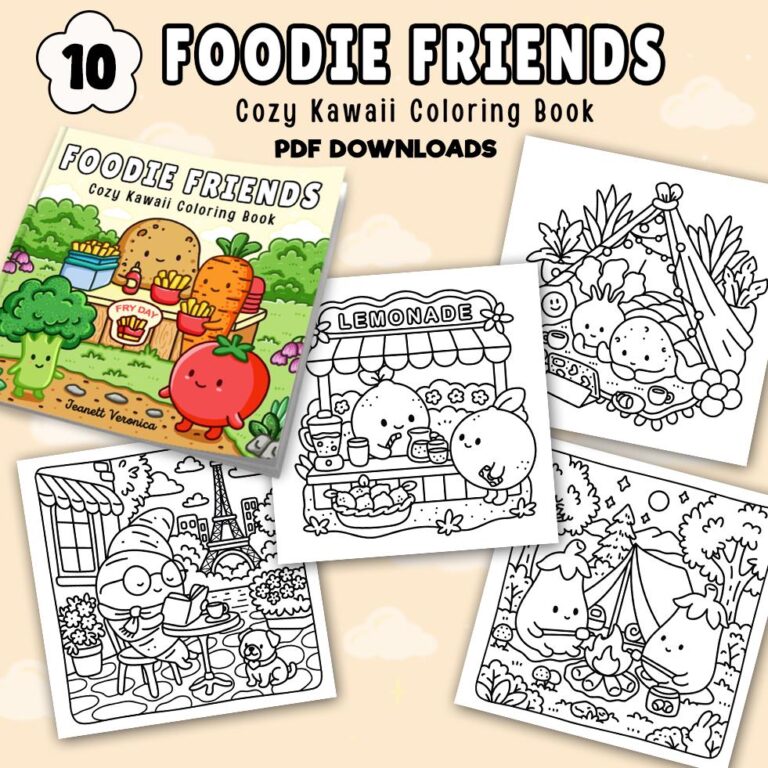 Foodie Friends - (PLR) Coloring Pack Review