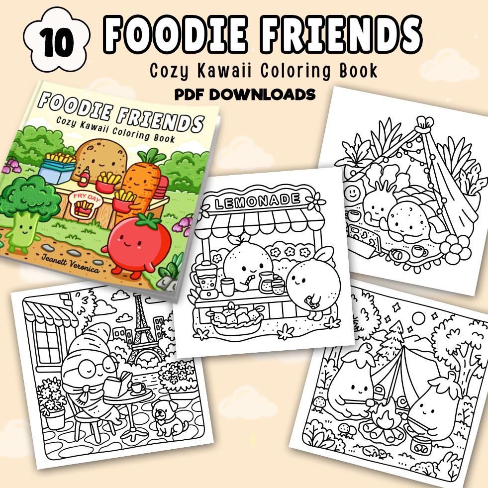 Foodie Friends - (PLR) Coloring Pack Review