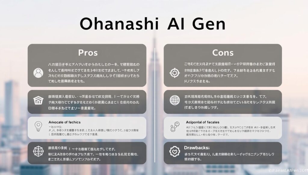 Ohanashi AI Gen Pros and Cons Ohanashi AI Gen Pros and Cons